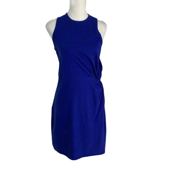 Ted Baker Livviaa Knot Front Jersey Mini Dress Blue Size 8 NWT - Picture 4 of 13